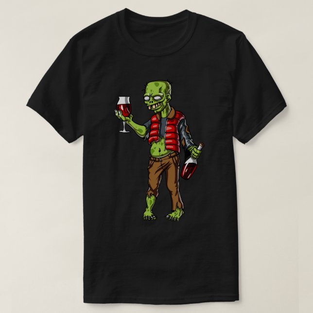 Zombie Wine Party T-Shirt (Design Front)