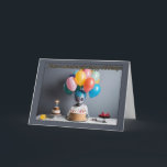 Zombie Wishes Boy's Birthday Card<br><div class="desc">The front of this boy's birthday card has a spooky and whimsical monster theme, perfect for a young fan of fun, slightly eerie celebrations. At the centre of the design is a cartoonish, zombie-like boy with blue hair, large red eyes, and a blank expression, making the image playful rather than...</div>