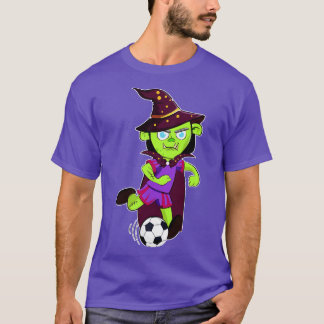 Zombie Witch Playing Soccer T-Shirt