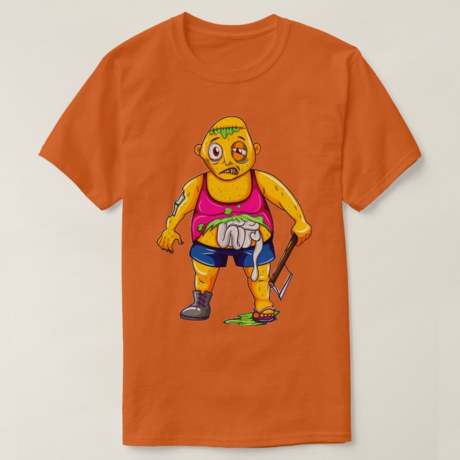 Zombie With An Axe T-Shirt (Design Front)