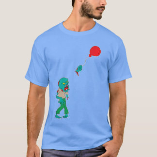 Zombie with balloon Zombie movie Horror movie Zomb T-Shirt
