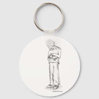 Zombie with Bunny Key Ring