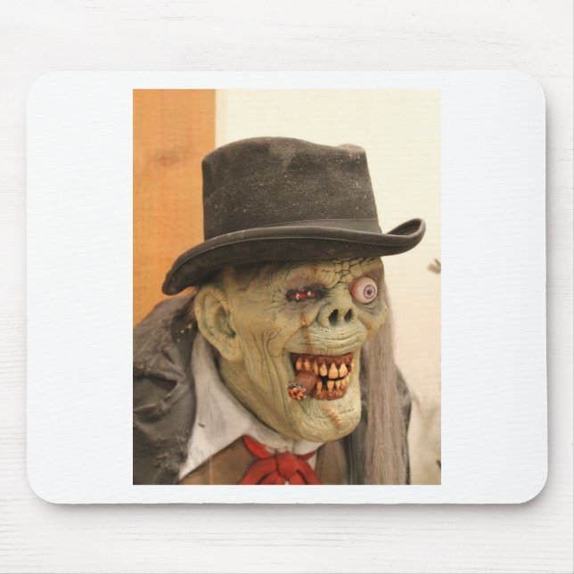 Zombie with Cigar and Top Hat Mouse Mat (Front)