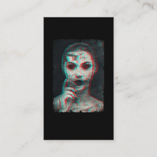 Zombie Woman Creepy Girl Devil Business Card