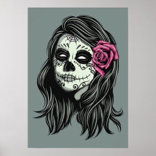 Zombie Woman custom colour poster