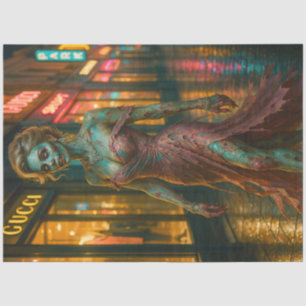 Zombie Woman in Tattered Evening Gown   Gothic  Tissue Paper