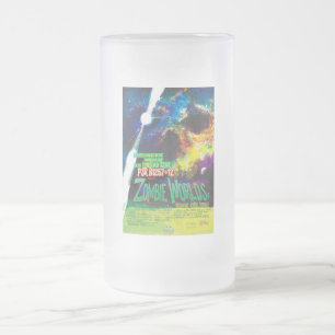 Zombie Worlds Halloween Galaxy of Horrors Frosted Glass Beer Mug
