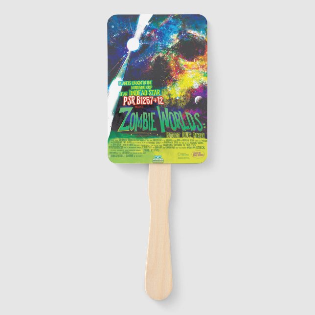 Zombie Worlds Halloween Galaxy of Horrors Hand Fan (Front)