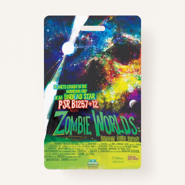 Zombie Worlds Halloween Galaxy of Horrors ID Badge (Front)