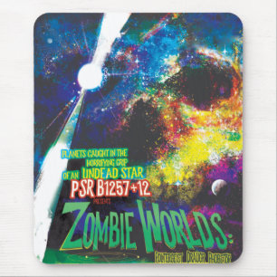Zombie Worlds Halloween Galaxy of Horrors Mouse Mat