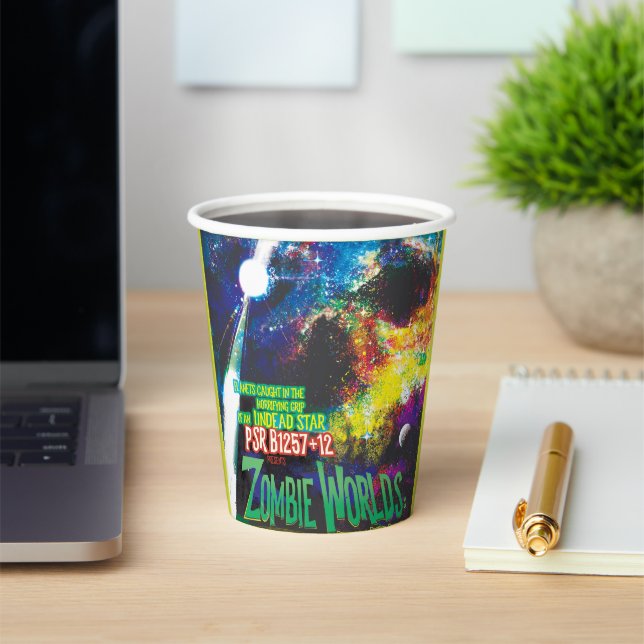 Zombie Worlds Halloween Galaxy of Horrors Paper Cups (Insitu)