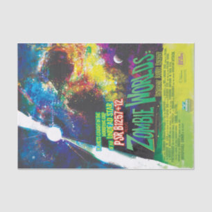 Zombie Worlds Halloween Galaxy of Horrors Tissue Paper