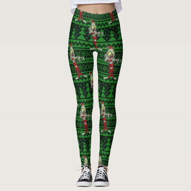 zombie xmas santa leggings (Front)