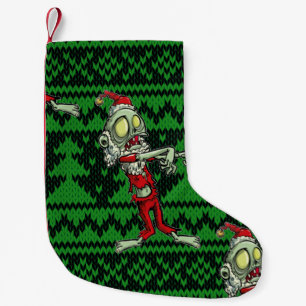 zombie xmas santa small christmas stocking