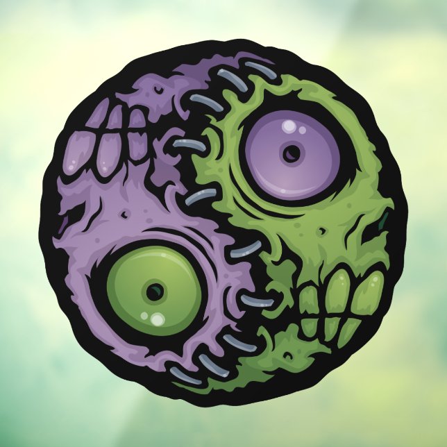 Zombie Yin-Yang Window Cling (Sheet 3)