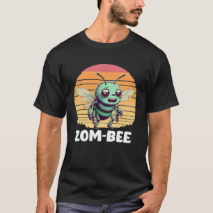 Zombie Zom Bee Retro Sunset design T-Shirt