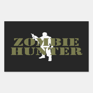 ZOMBIE- ZOMBIE HUNTER RECTANGULAR STICKER