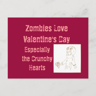 Zombie Zombies Postcard for Valentine's Day