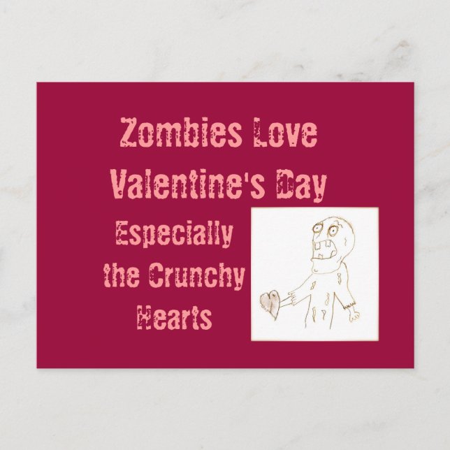 Zombie Zombies Postcard for Valentine's Day (Front)