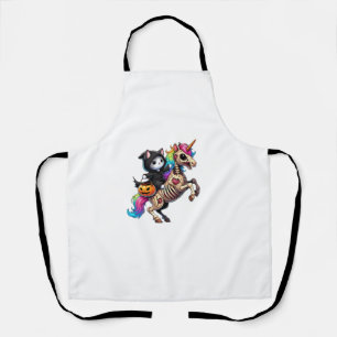 Zombiecorn Cat Halloween Grim Reaper   Apron