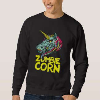 Zombiecorn Zombie Unicorn Halloween Animal Skelet Sweatshirt