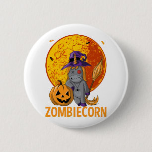 Zombiecorn Zombie Unicorn Halloween Women Girls 6 Cm Round Badge