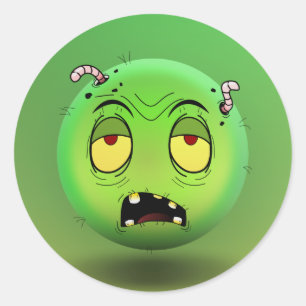 Zombiemoji Round Sticker