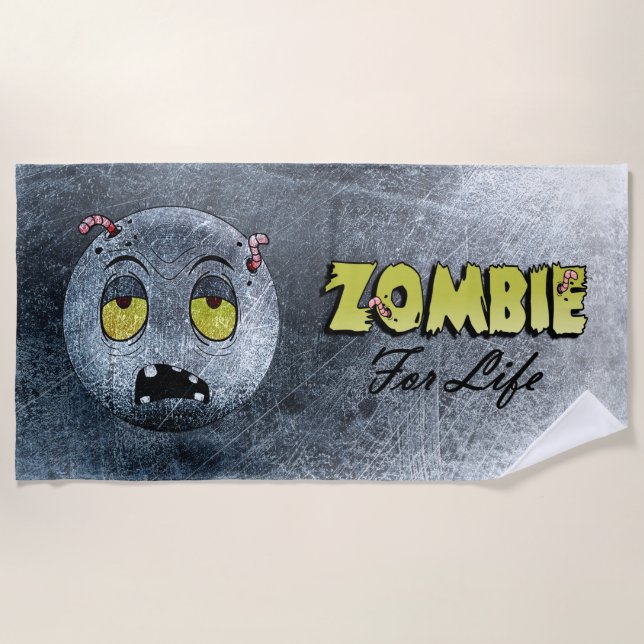 Zombiemoji Vintage Beach Towel (Front)