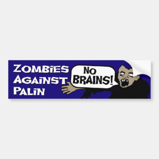 Zombies Against Palin Bumper Sticker