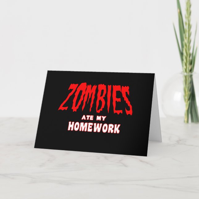 Zombies Ate My Homework Holiday Card (Front)