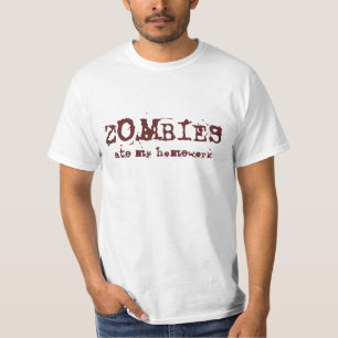 Zombies ate my homework (Light) T-Shirt