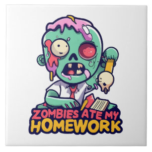 Zombies Ate My Homework Tile