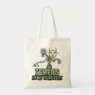 Zombies Ate My Homework Tote Bag