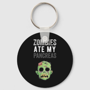 Zombies Ate My Pancreas Fun Diabetes Girl Kid Wome Key Ring