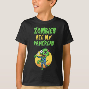 Zombies Ate My Pancreas T1D Type 1 Diabetes Girls T-Shirt