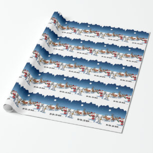 Zombies attack Santa Gift Wrap