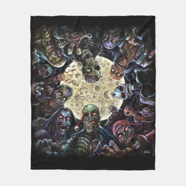 Zombies Attack (Zombie Horde) Fleece Blanket (Front)
