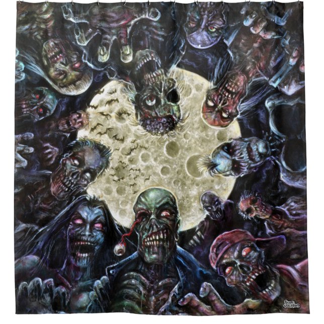 Zombies Attack (Zombie Horde) Shower Curtain (Front)