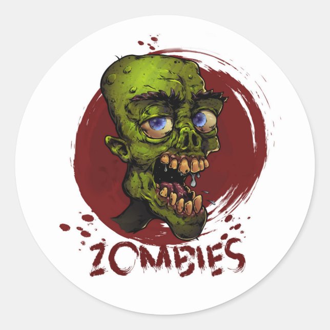 Zombies Classic Round Sticker (Front)