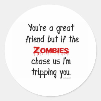Zombies Classic Round Sticker