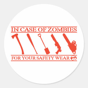 Zombies Classic Round Sticker