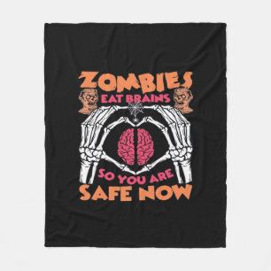 Zombies Eat Brains Classic Fleece Blanket