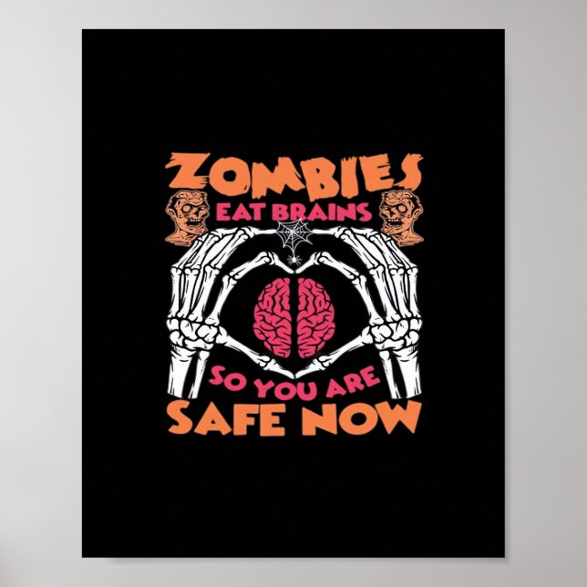 Zombies Eat Brains Classic Poster (Front)