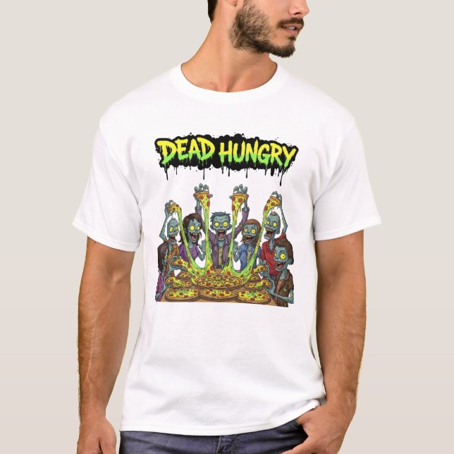 Zombies Eating Pizza T-Shirt (Front)