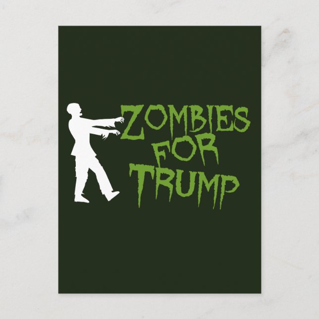 Zombies for Trump Humour Postcard (Front)