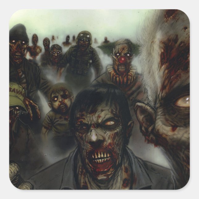 Zombies Halloween Stickers (Front)