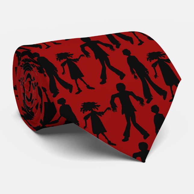 Zombies Halloween Walking Dead Tie (Rolled)