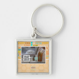 Zombies in the backyard key ring