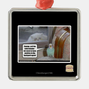 Zombies in the backyard metal tree decoration