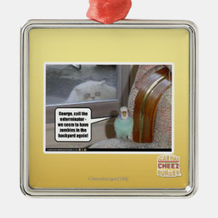 Zombies in the backyard metal tree decoration